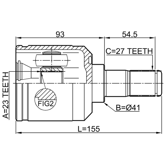 1211-SANFE4WD - Joint Kit, drive shaft 