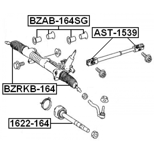 BZAB-164SG - Mounting, Steering Gear 