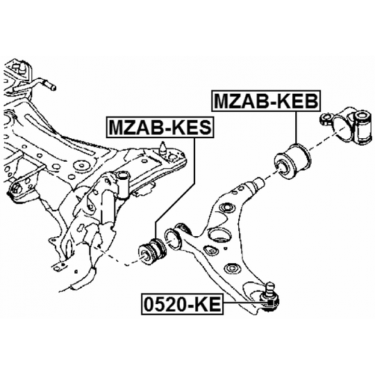MZAB-KES - Control Arm-/Trailing Arm Bush 