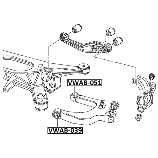 VWAB-051 - Control Arm-/Trailing Arm Bush 