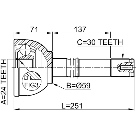 0110-058 - Joint Kit, drive shaft 