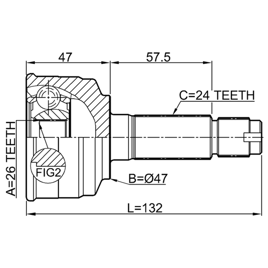 0110-075 - Joint Kit, drive shaft 