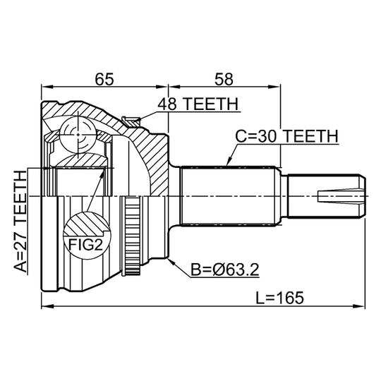 0110-CLR30A48 - Joint Kit, drive shaft 