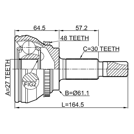0110-GSU45A48 - Joint Kit, drive shaft 