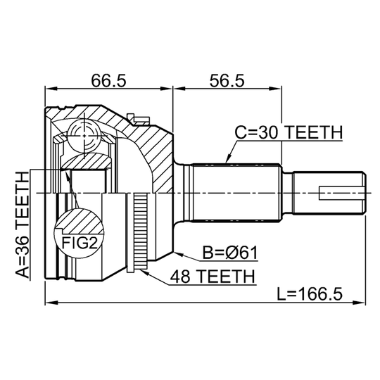 0110-GSX30A48 - Joint Kit, drive shaft 