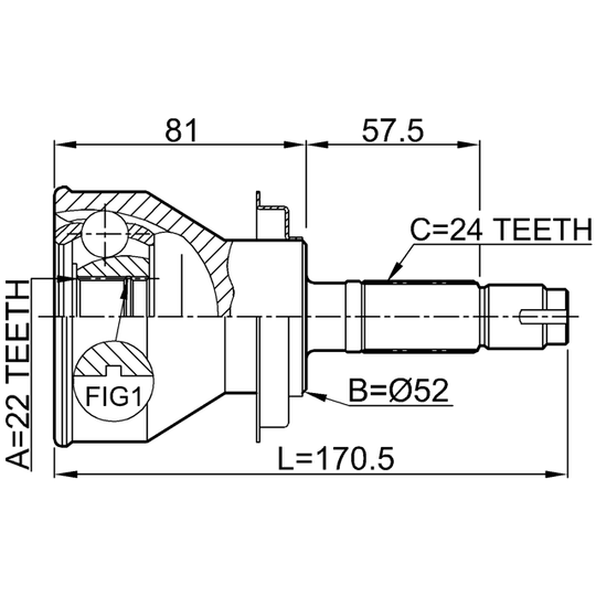 0110-J210 - Joint Kit, drive shaft 