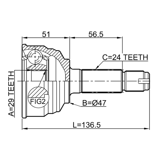 0110-PAS - Joint Kit, drive shaft 