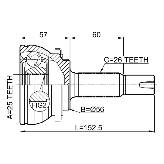 0110-ZVW30 - Joint Kit, drive shaft 