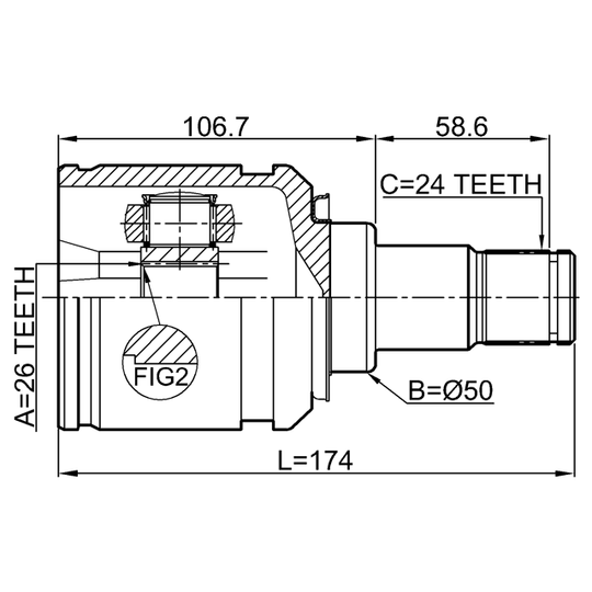 0111-AGV10LH - Joint Kit, drive shaft 