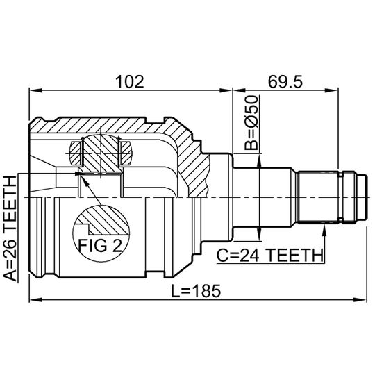 0111-AZT251LH - Joint Kit, drive shaft 