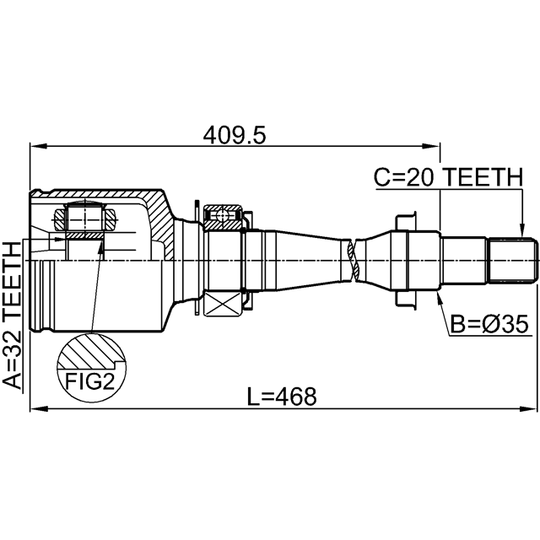 0111-CT220RH - Joint Kit, drive shaft 