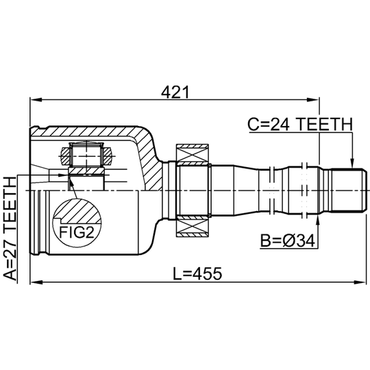 0111-GGL15RH - Ledsats, drivaxel 