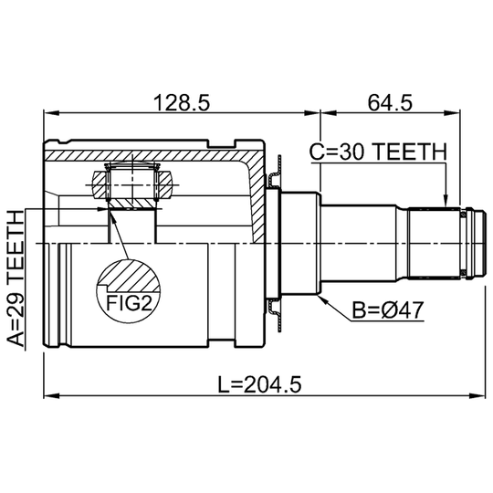 0111-GRN245 - Joint Kit, drive shaft 