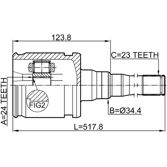 0111-GSU40RH - Joint Kit, drive shaft 