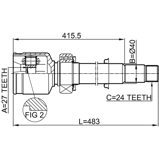 0111-GSV40RH - Joint Kit, drive shaft 