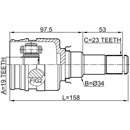 0111-KSP130 - Joint Kit, drive shaft 