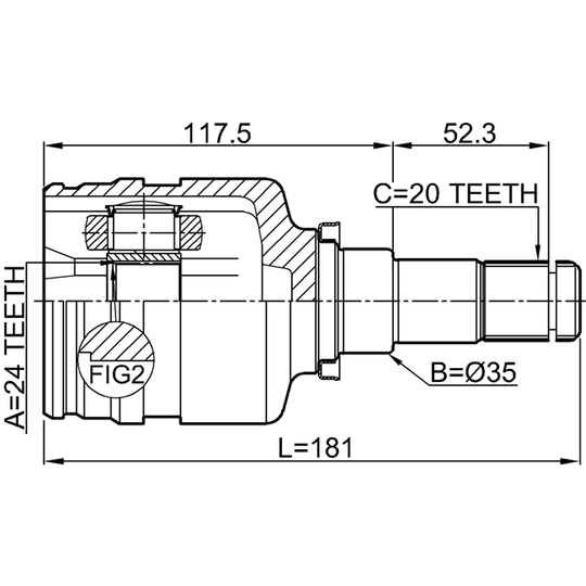 0111-NDE180RH - Joint Kit, drive shaft 