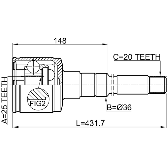 0111-ST215RH - Joint Kit, drive shaft 