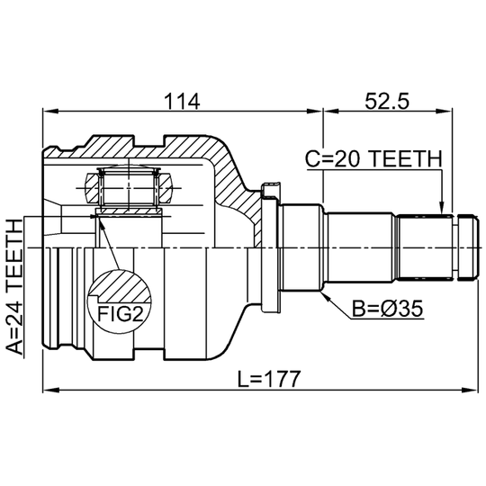 0111-ZNRRH - Joint Kit, drive shaft 