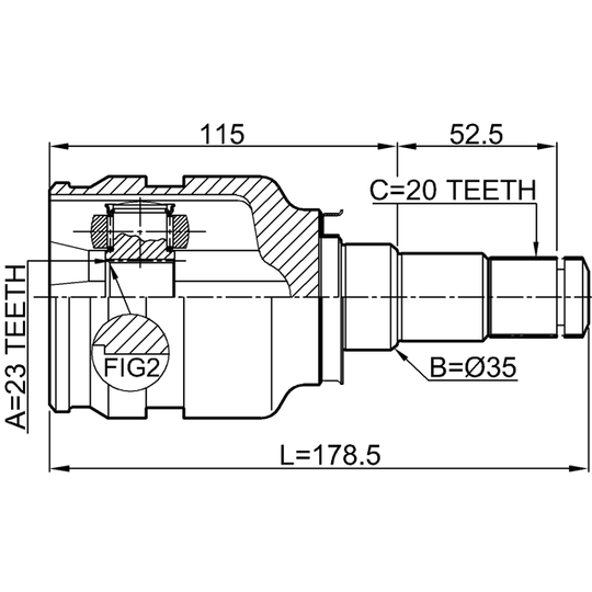 0111-ZRT270 - Joint Kit, drive shaft 