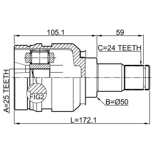0111-ZVW30LH - Joint Kit, drive shaft 