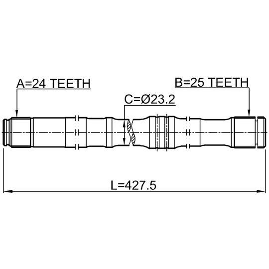 0112-ZNR10LH - Drive Shaft 