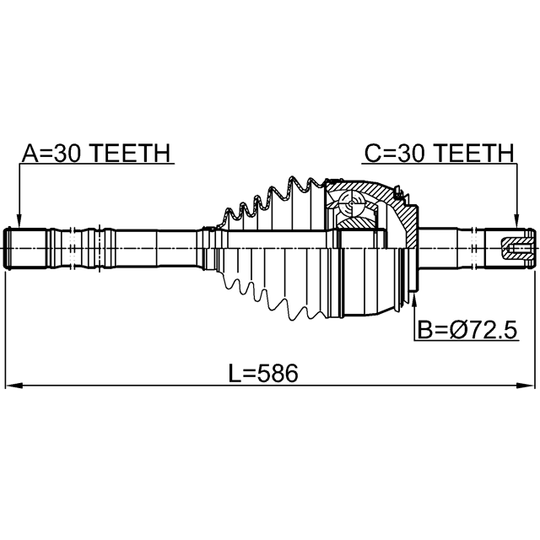 0114-074 - Joint Kit, drive shaft 