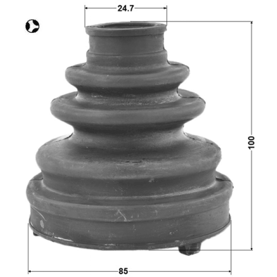 0115-ASU40T - Bellow Set, drive shaft 