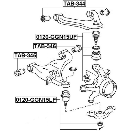 0120-GGN15LF - Ball Joint 