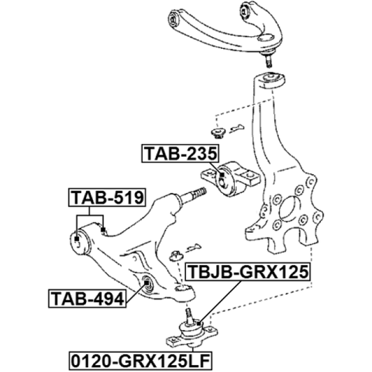 0120-GRX125LF - Ball Joint 