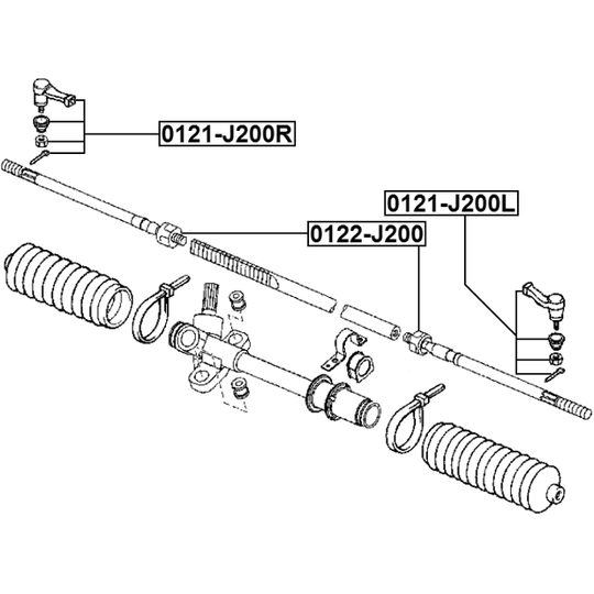 0121-J200L - Tie Rod End 