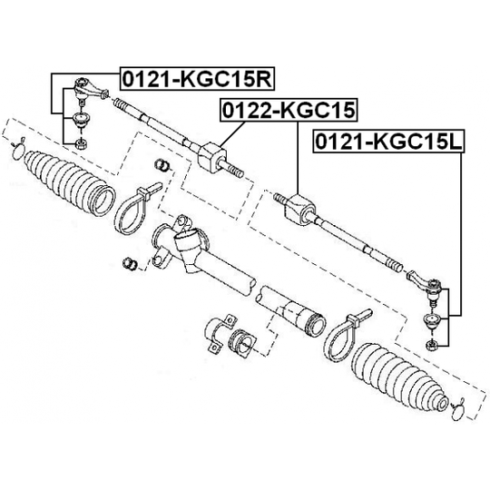 0121-KGC15R - Tie Rod End 