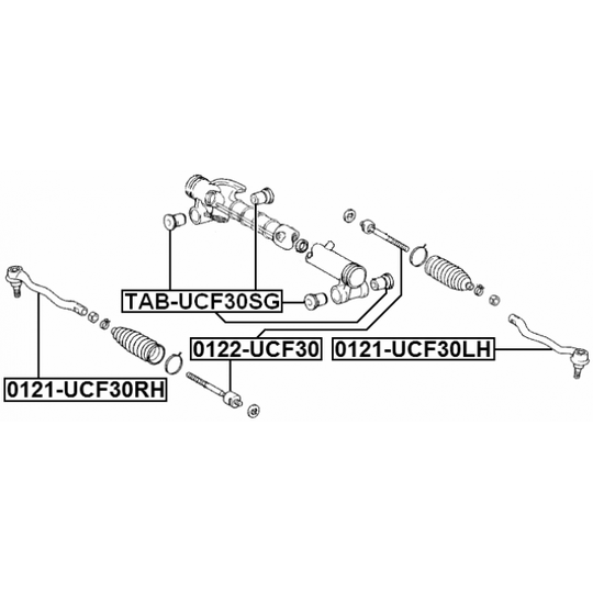 0121-UCF30RH - Tie Rod End 