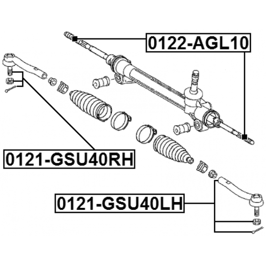 0122-AGL10 - Tie Rod Axle Joint 