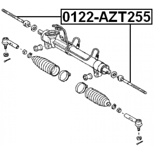 0122-AZT255 - Tie Rod Axle Joint 