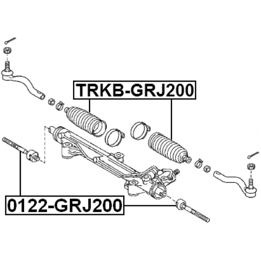 0122-GRJ200 - Tie Rod Axle Joint 