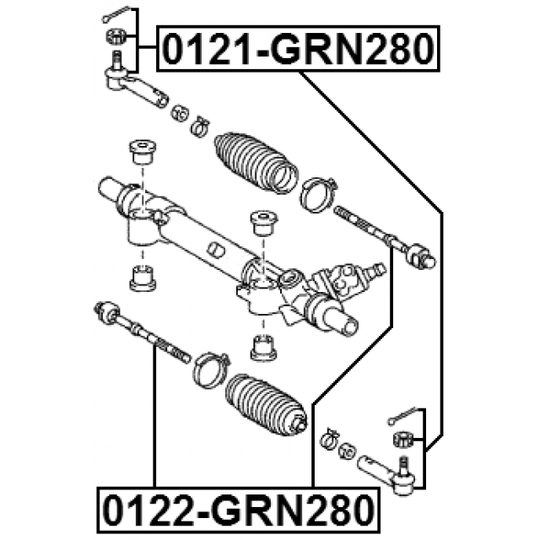 0122-GRN280 - Tie Rod Axle Joint 