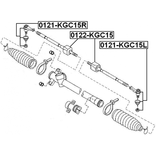 0122-KGC15 - Tie Rod Axle Joint 