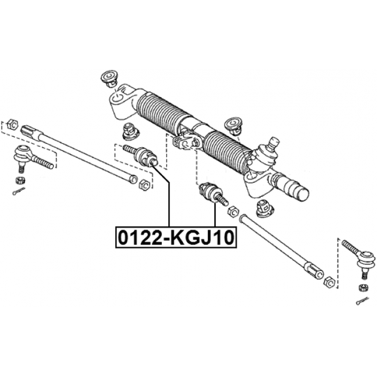 0122-KGJ10 - Tie Rod Axle Joint 