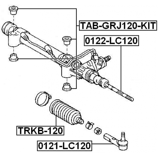 0122-LC120 - Tie Rod Axle Joint 