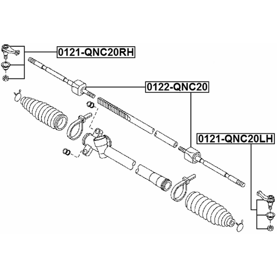 0122-QNC20 - Tie Rod Axle Joint 