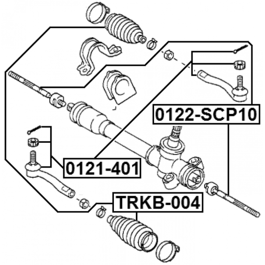 0122-SCP10 - Tie Rod Axle Joint 