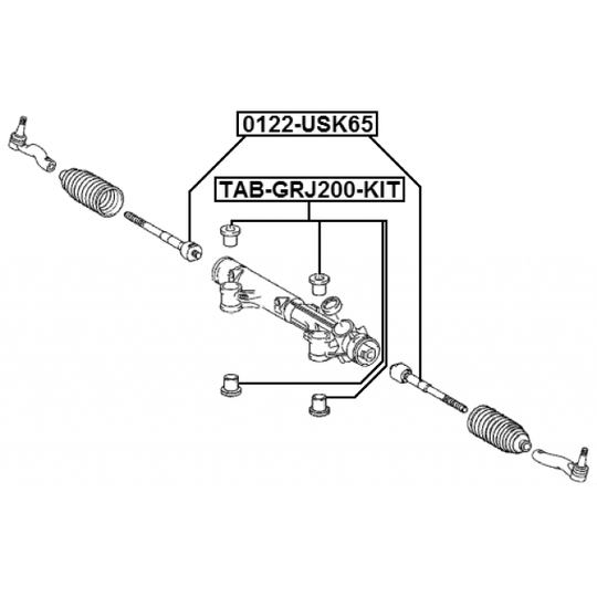 0122-USK65 - Tie Rod Axle Joint 