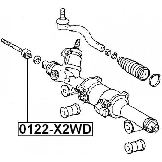 0122-X2WD - Tie Rod Axle Joint 