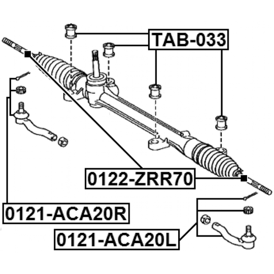 0122-ZRR70 - Tie Rod Axle Joint 