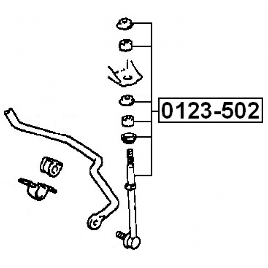 0123-502 - Rod/Strut, stabiliser 