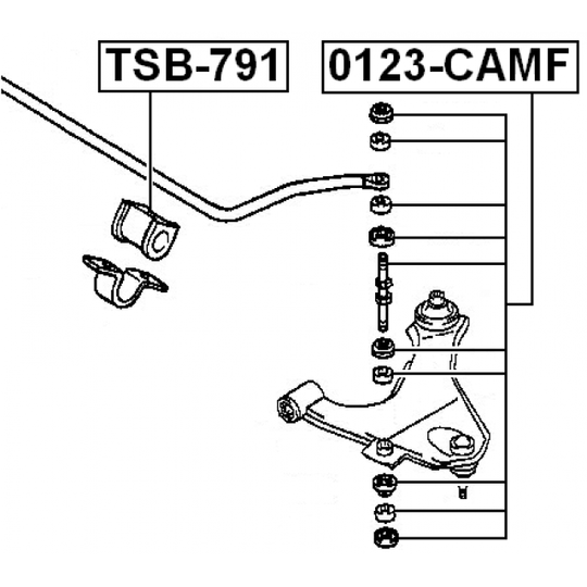 0123-CAMF - Länk, krängningshämmare 