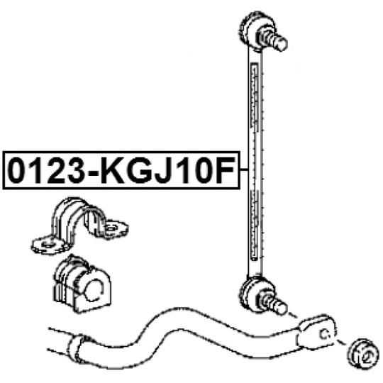 0123-KGJ10F - Rod/Strut, stabiliser 