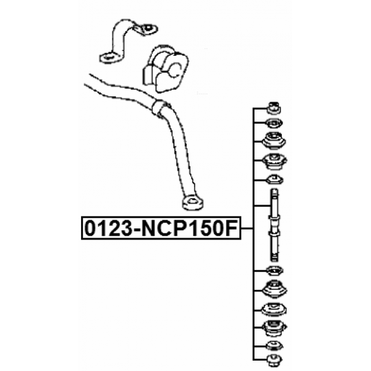 0123-NCP150F - Rod/Strut, stabiliser 