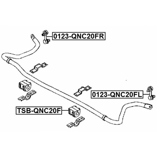 0123-QNC20FL - Länk, krängningshämmare 